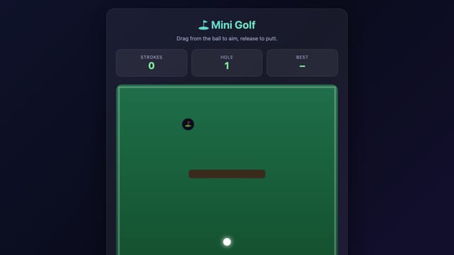Mini Golf — free browser game